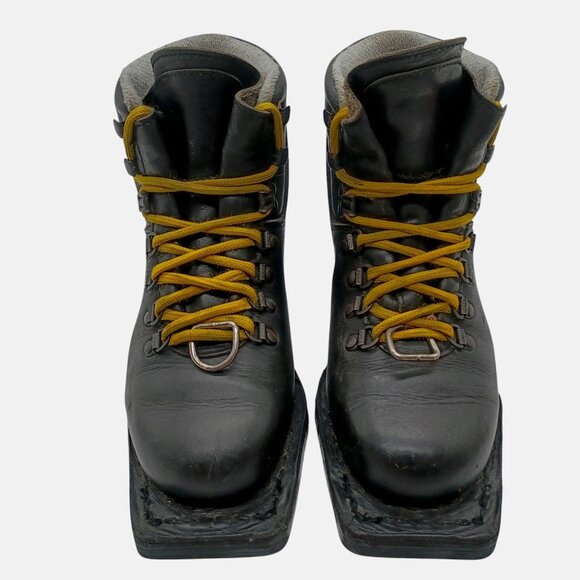 Vintage Asolo Alaska‎ Boots Womens Size 7.5 Black Leather Vibram Sole Hiking 90s - Picture 2 of 12